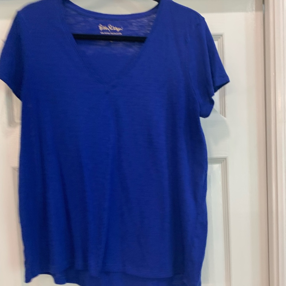 Lilly Pulitzer large blue shirt sleeve top